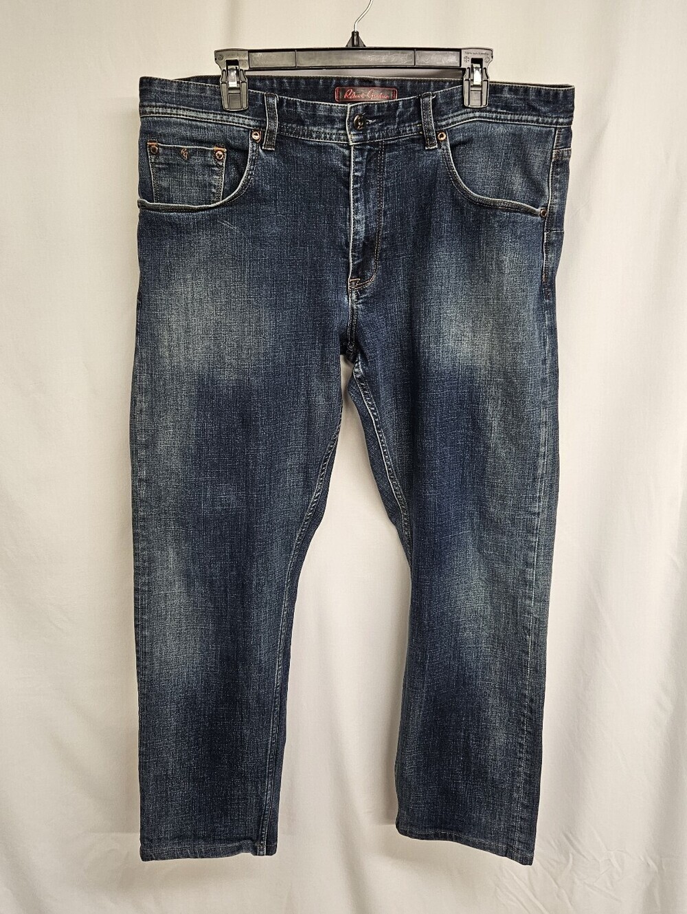ROBERT GRAHAM Men's 36 X 28 Straight Blue Denim Jeans